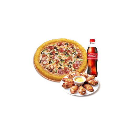치즈롤 수퍼 파파스(L)+파파스 윙+코카-콜라500ml
