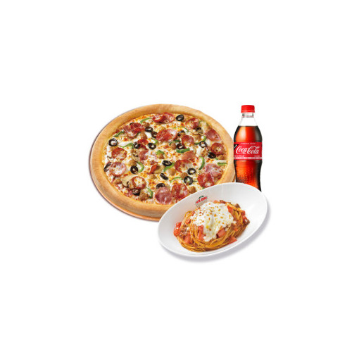 오리지널 수퍼 파파스(L)+파파스 파스타(미트)+코카-콜라500ml
